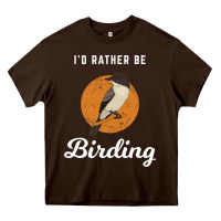 Chocolate Brown birding birdwatching eastern phoebe Heavy Core Tee - linhVisuals