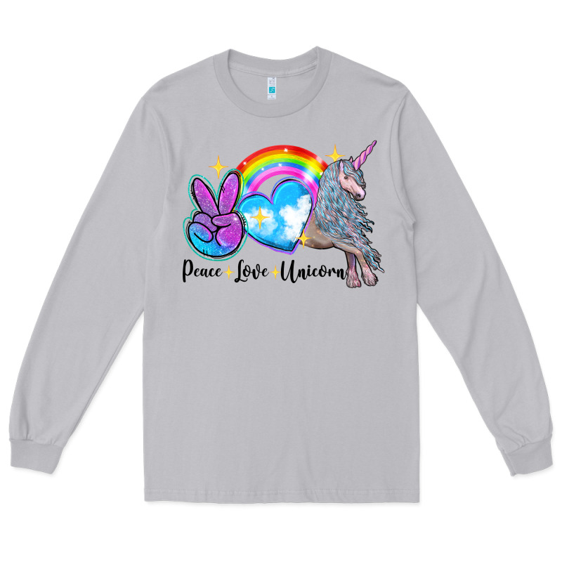 Peace Love Unicorn Long Sleeve Tee by LillyAllenDesigns | Teevron