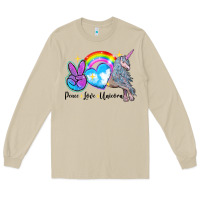 Mushroom peace love unicorn Long Sleeve Tee - LillyAllenDesigns