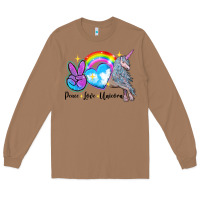Toasted Coconut peace love unicorn Long Sleeve Tee - LillyAllenDesigns