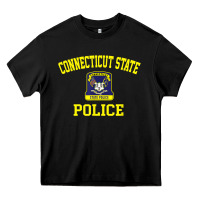 Black connecticut state police Heavy Core Tee - linhVisuals