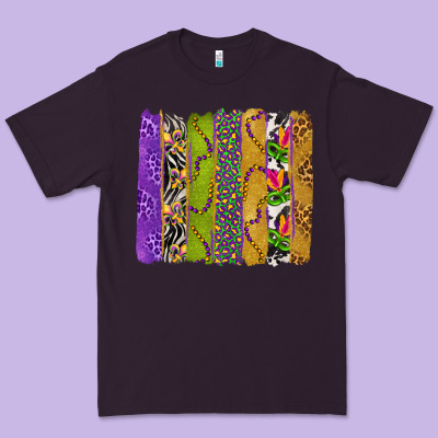 Mardi Gras Brushstrokes Premium Tee Designed By Bundleandbundleshop