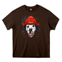 Chocolate Brown dalmatian firefighter dalmatian dog lover Heavy Core Tee - linhVisuals