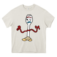Cream forky Heavy Core Tee - linhVisuals