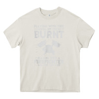 Cream playing with fire will get you burnt fireman firefighter fun Heavy Core Tee - linhVisuals