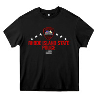 Black rhode island state police Heavy Core Tee - linhVisuals