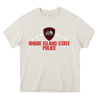 Cream rhode island state police Heavy Core Tee - linhVisuals