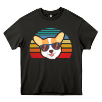 Asphalt cool corgi vintage 80s dog lover Heavy Core Tee - linhVisuals