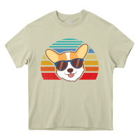 Mossy cool corgi vintage 80s dog lover Heavy Core Tee - linhVisuals