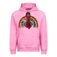 Fuchsia Pink thanksgiving turkey rainbow Urban Hoodie - RanaPortraitStore