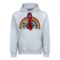 Heather Grey thanksgiving turkey rainbow Urban Hoodie - RanaPortraitStore