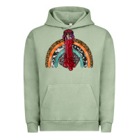 Pigment Oil Green thanksgiving turkey rainbow Urban Hoodie - RanaPortraitStore