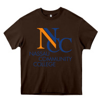 Chocolate Brown nassau community college Heavy Core Tee - linhVisuals