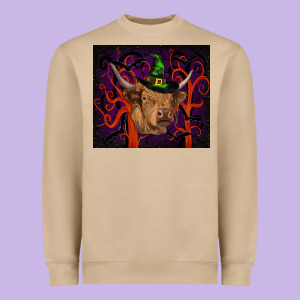 Halloween Glitter Highland Cow Tumbler Heavyweight Sweatshirt Designed By Ranaportraitstore