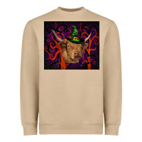 Mushroom halloween glitter highland cow tumbler Heavyweight Sweatshirt - RanaPortraitStore