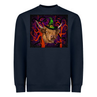Navy halloween glitter highland cow tumbler Heavyweight Sweatshirt - RanaPortraitStore