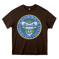 Chocolate Brown queensborough community college Heavy Core Tee - linhVisuals