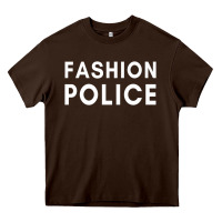 Chocolate Brown fashion police premium Heavy Core Tee - linhVisuals