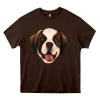 Chocolate Brown st bernard Heavy Core Tee - Jasminsmagicworld