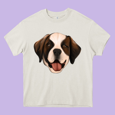 St Bernard Heavy Core Tee Designed By Jasminsmagicworld