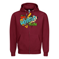 Burgundy headstart dude Zipper Hoodie - Jasminsmagicworld