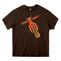 Chocolate Brown fat bike mountain biking Heavy Core Tee - linhVisuals