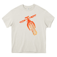 Cream fat bike mountain biking Heavy Core Tee - linhVisuals