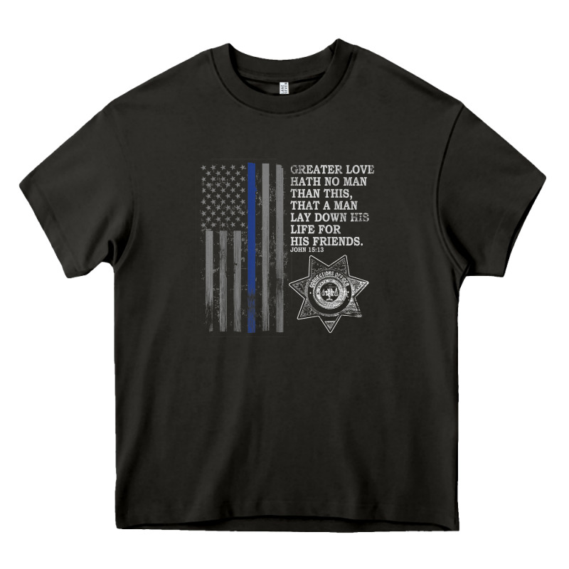 Police In America Correctional Officer Prayer Heavy Core Tee by linhVisuals | Teevron