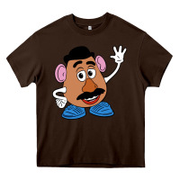 Chocolate Brown mr potato Heavy Core Tee - linhVisuals