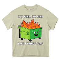 Mossy dumpster fire its fine im fine Heavy Core Tee - linhVisuals