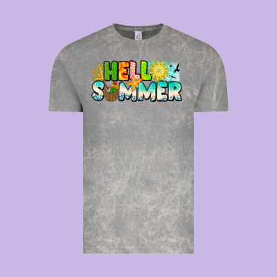 Hello Summer Vintage Tee Designed By Cowhidedigitalart