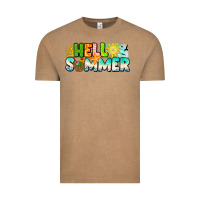 Vintage Coffee Hello Summer Vintage Tee - CowhideDigitalArt