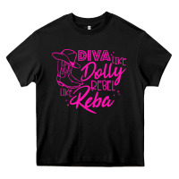 Black Reba Mcentire Diva Like Dolly Rebel Like Reba Heavy Core Tee - linhVisuals