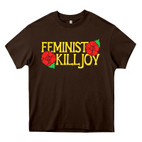 Chocolate Brown feminist killjoy retro women woman Heavy Core Tee - linhVisuals