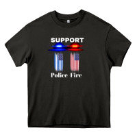 Asphalt support our police & fire departments   1st responders premium Heavy Core Tee - linhVisuals