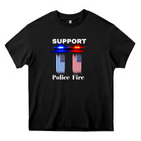 Support Our Police & Fire Departments   1st Responders Premium Heavy Core Tee | Teevron