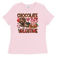 Bubblegum Pink Chcolate is my Valentine Ladies Tee - CowhideDigitalArt