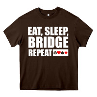 Chocolate Brown funny bridge card game lover bridge Heavy Core Tee - linhVisuals