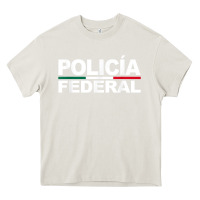 Cream mexico policia federal mexican police law enforcement Heavy Core Tee - linhVisuals