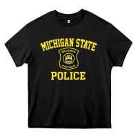 Black michigan state police Heavy Core Tee - linhVisuals