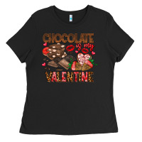 Black Chcolate is my Valentine Ladies Tee - CowhideDigitalArt