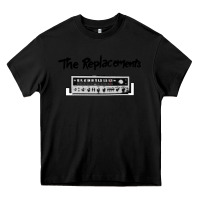 Black radio the replacements Heavy Core Tee - linhVisuals