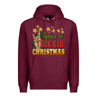 Burgundy have a rockin christmas Premium Hoodie - BarkalooDesign