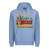 Colony Blue have a rockin christmas Premium Hoodie - BarkalooDesign