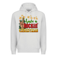 Dove Grey have a rockin christmas Premium Hoodie - BarkalooDesign