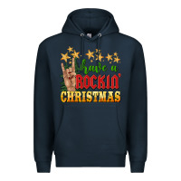 Navy have a rockin christmas Premium Hoodie - BarkalooDesign