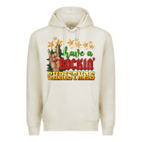 Oatmeal Heather have a rockin christmas Premium Hoodie - BarkalooDesign