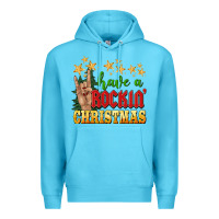 Ocean Blue have a rockin christmas Premium Hoodie - BarkalooDesign