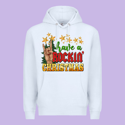 Have A Rockin Christmas Premium Hoodie Designed By Barkaloodesign