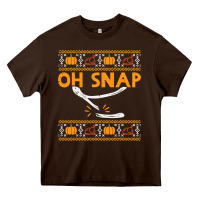Chocolate Brown oh snap turkey wishbone funny ugly Heavy Core Tee - linhVisuals